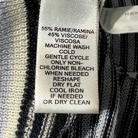 Loft Stripe Open Long Cardigan Lightweight Blue and White Large - Picture 6 of 6